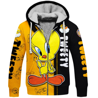 Tweety Cartoon Character Hoodie And Leggings Set