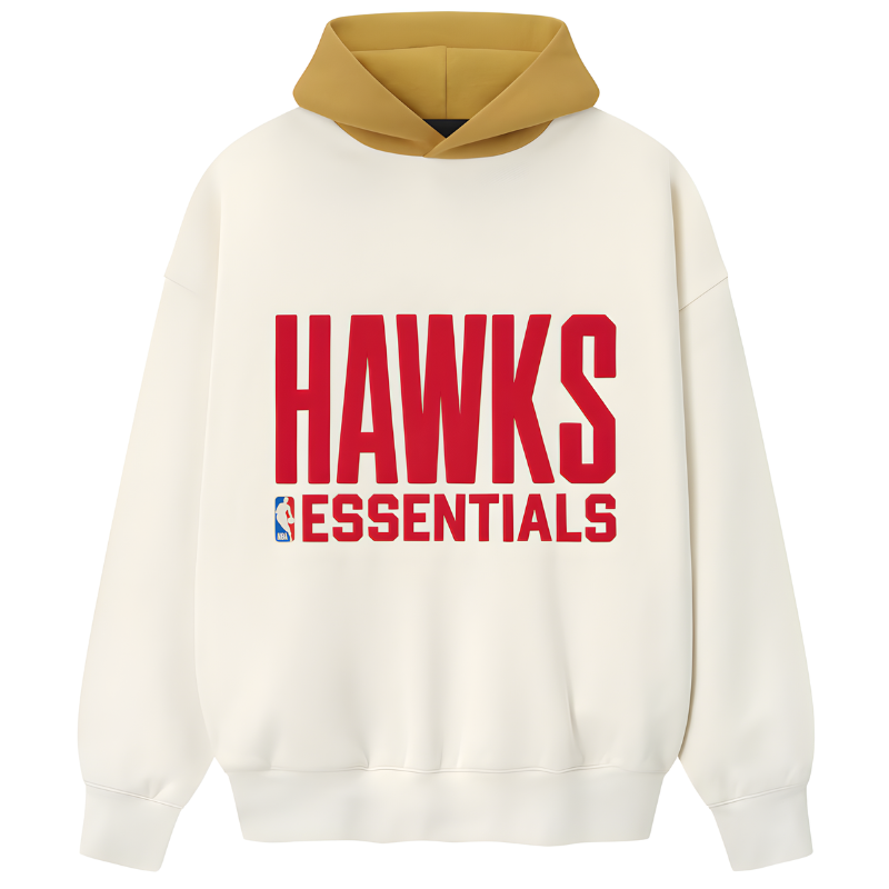 Unisex Atlanta Hawks Fear of God x NBA Cream/Yellow Sport Hoodie