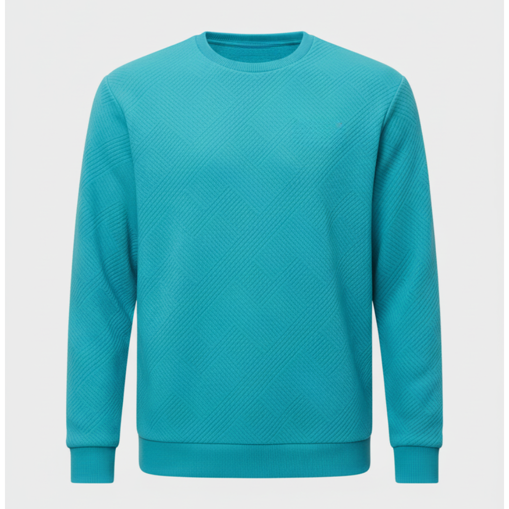 Geometric Pattern Crewneck Men Sweatshirt