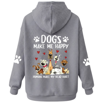 Geometric Print Hooded Zip Up Casual Style Jacket