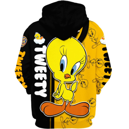 Tweety Cartoon Character Hoodie And Leggings Set