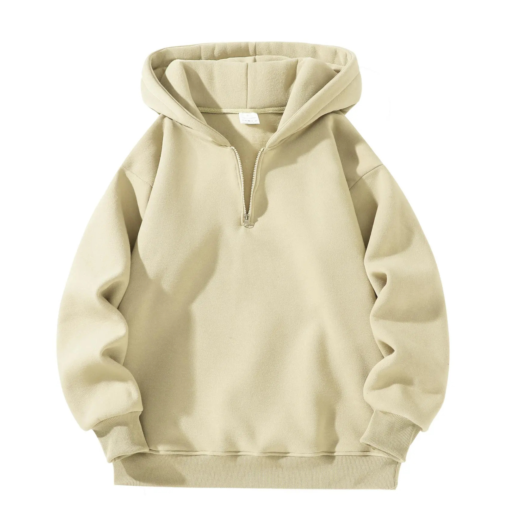 Regular Fit Long Sleeve Zip Up Hooded Sweatshirt For Men