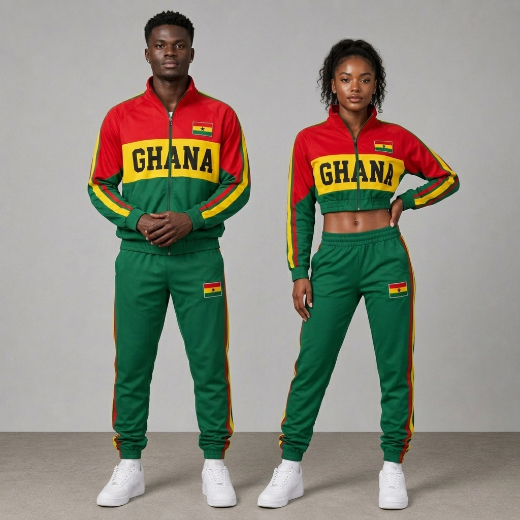 FIFA World Cup 2026 Themed Ghana Football Fan Sweatshirt And Jogger Set