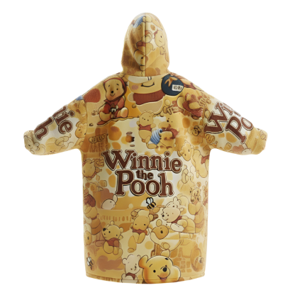 Cartoon Print Oversized Blanket Hoodie For Women