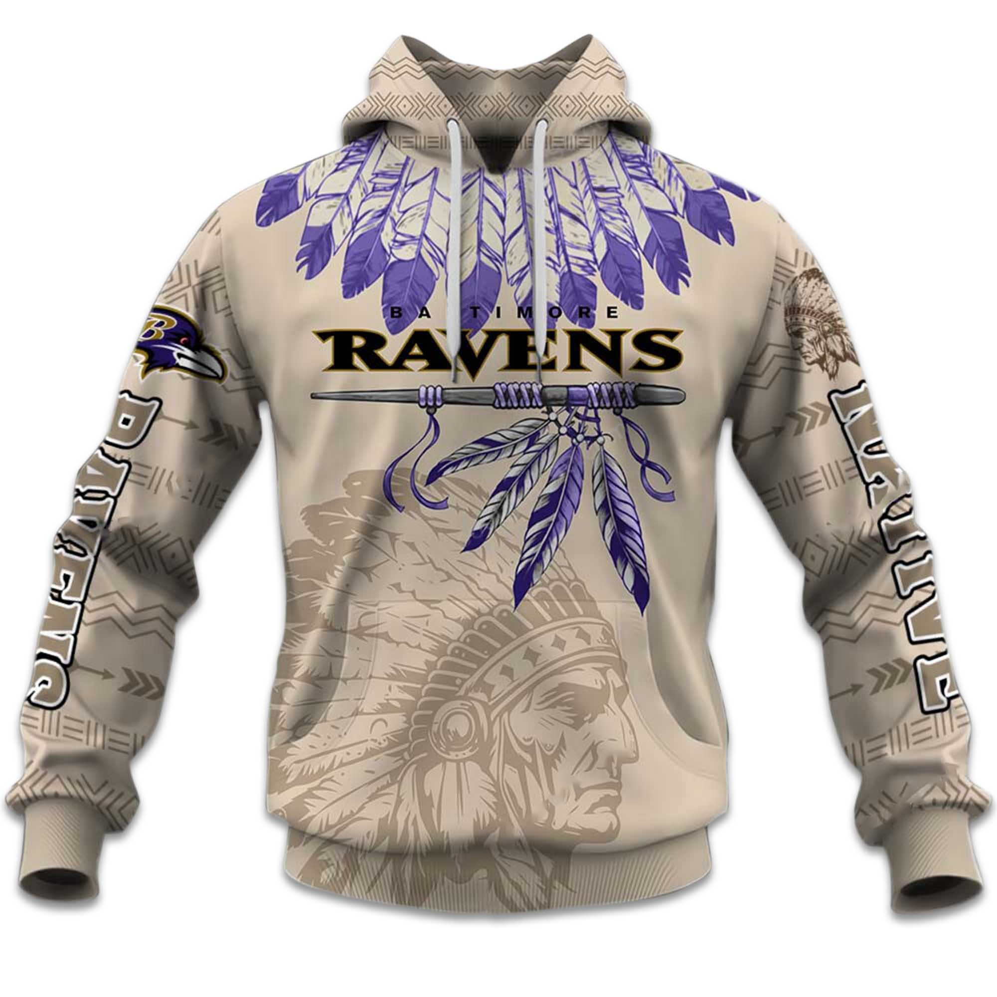 Personalized Ravens Football American Heritage Hoodie
