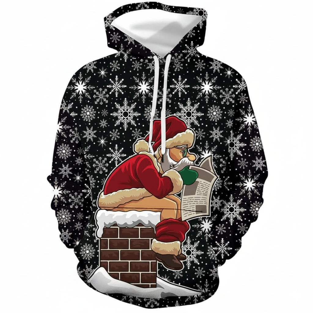 Funny Santa Claus All Over Print Hoodie