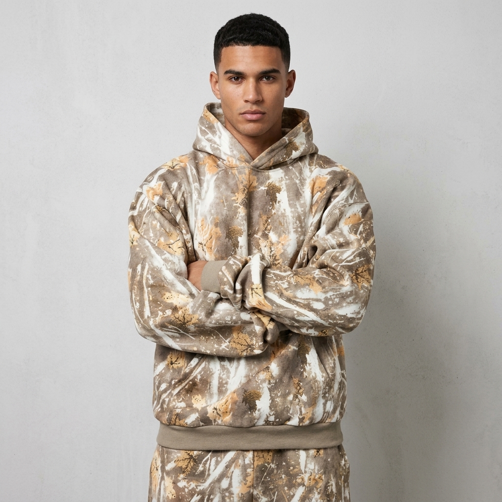 Casual And Comfortable Printed Camo Hoodie For Women 