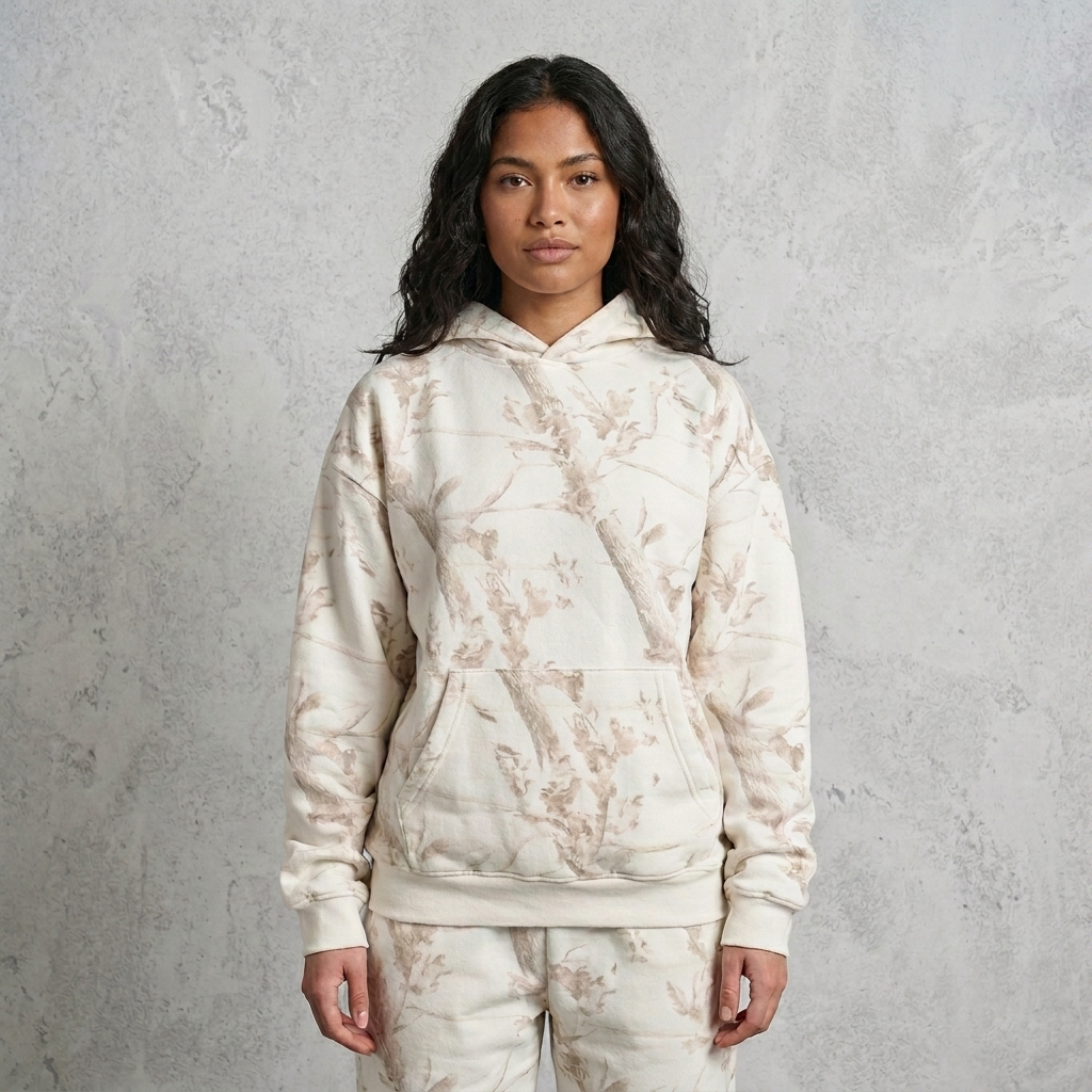 Casual And Comfortable Printed Camo Hoodie For Women 