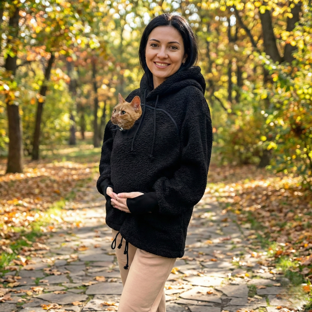 Pet Hoodie Carrier With Front Pocket
