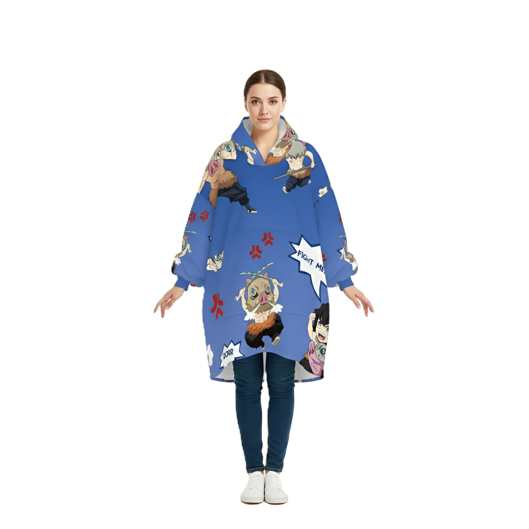 Anime Inspired Cozy Oversized Blanket Hoodie