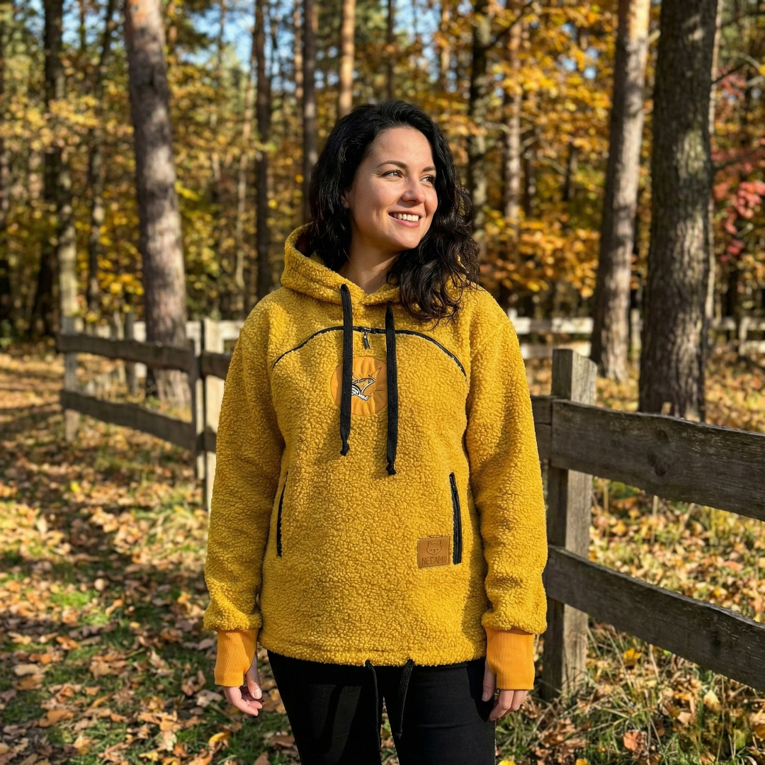 Emerald Bouclé Pet Hoodie Carrier With Pocket