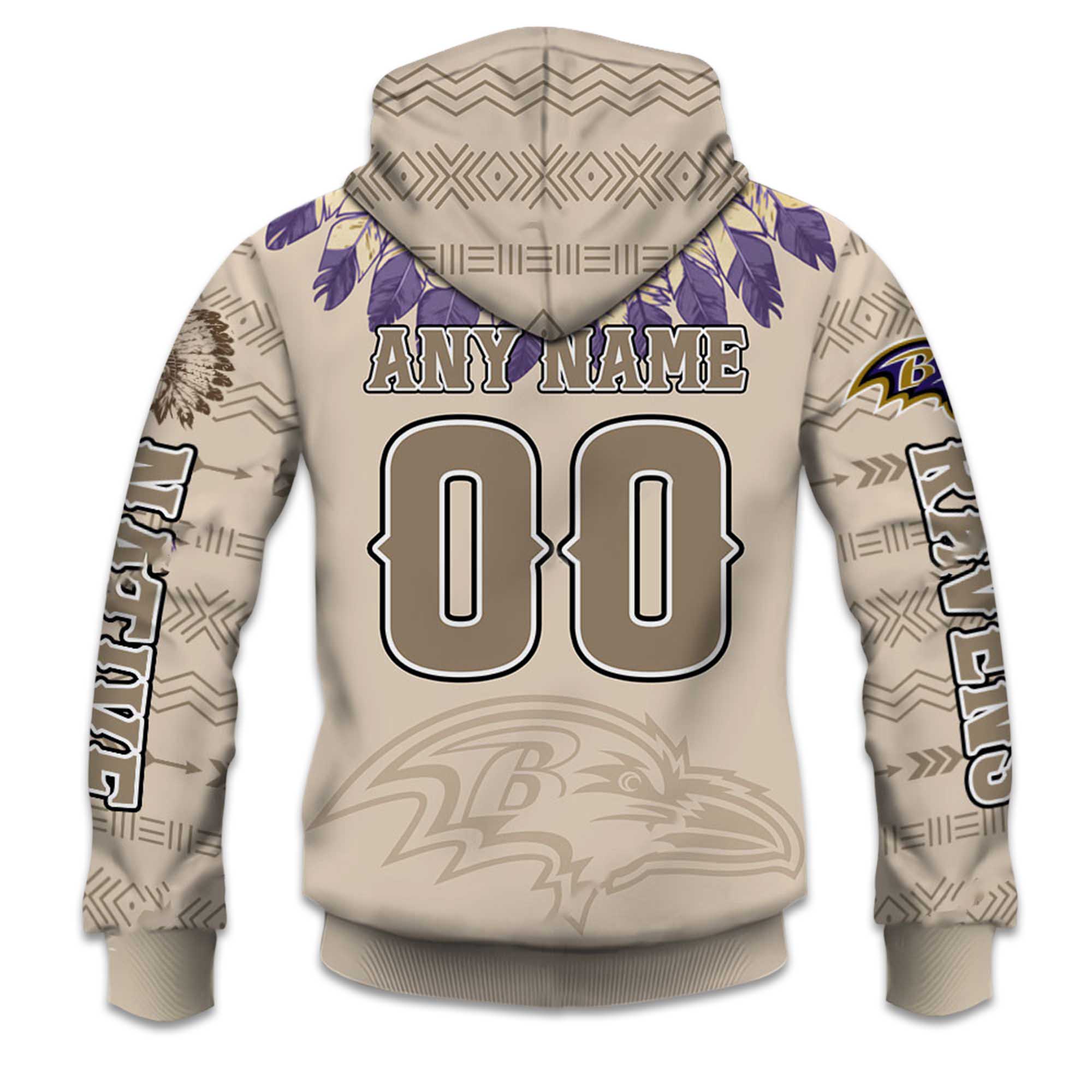 Personalized Ravens Football American Heritage Hoodie