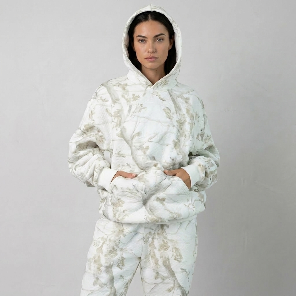 Casual And Comfortable Printed Camo Hoodie For Women 