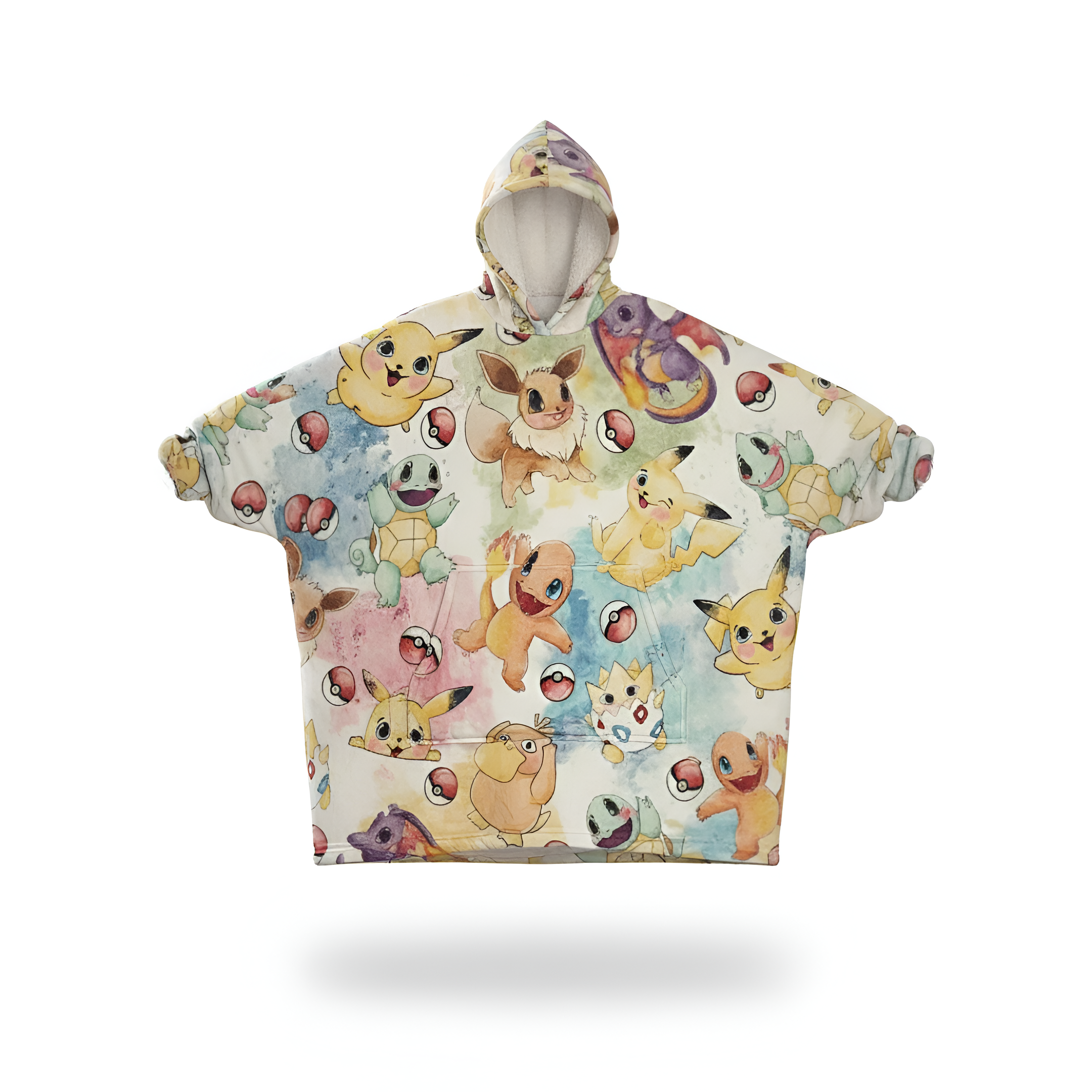 Pokemon Design Oversized Hooded Blanket Hoodie