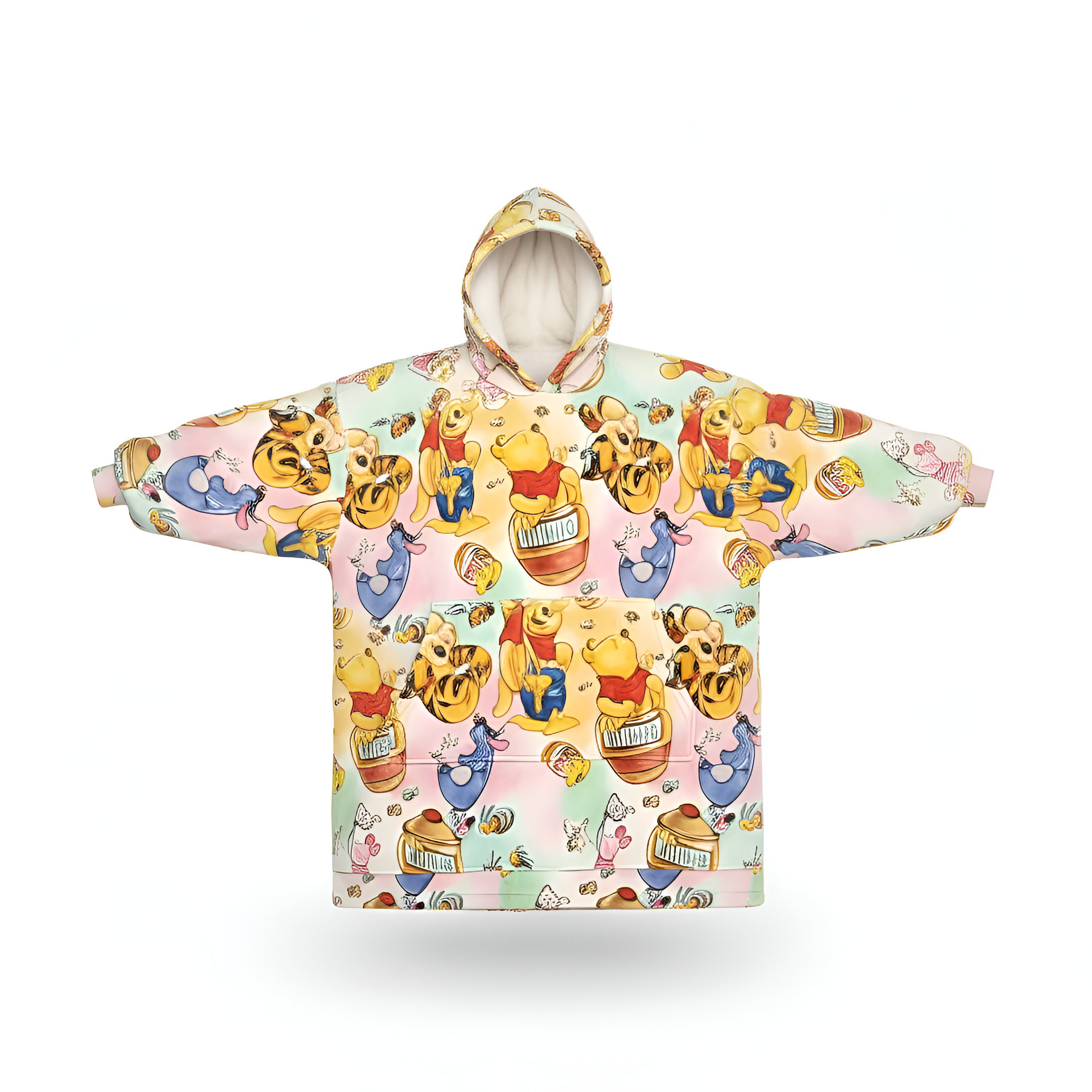 Cartoon Bear Oversized Wearable Fleece Blanket Hoodie