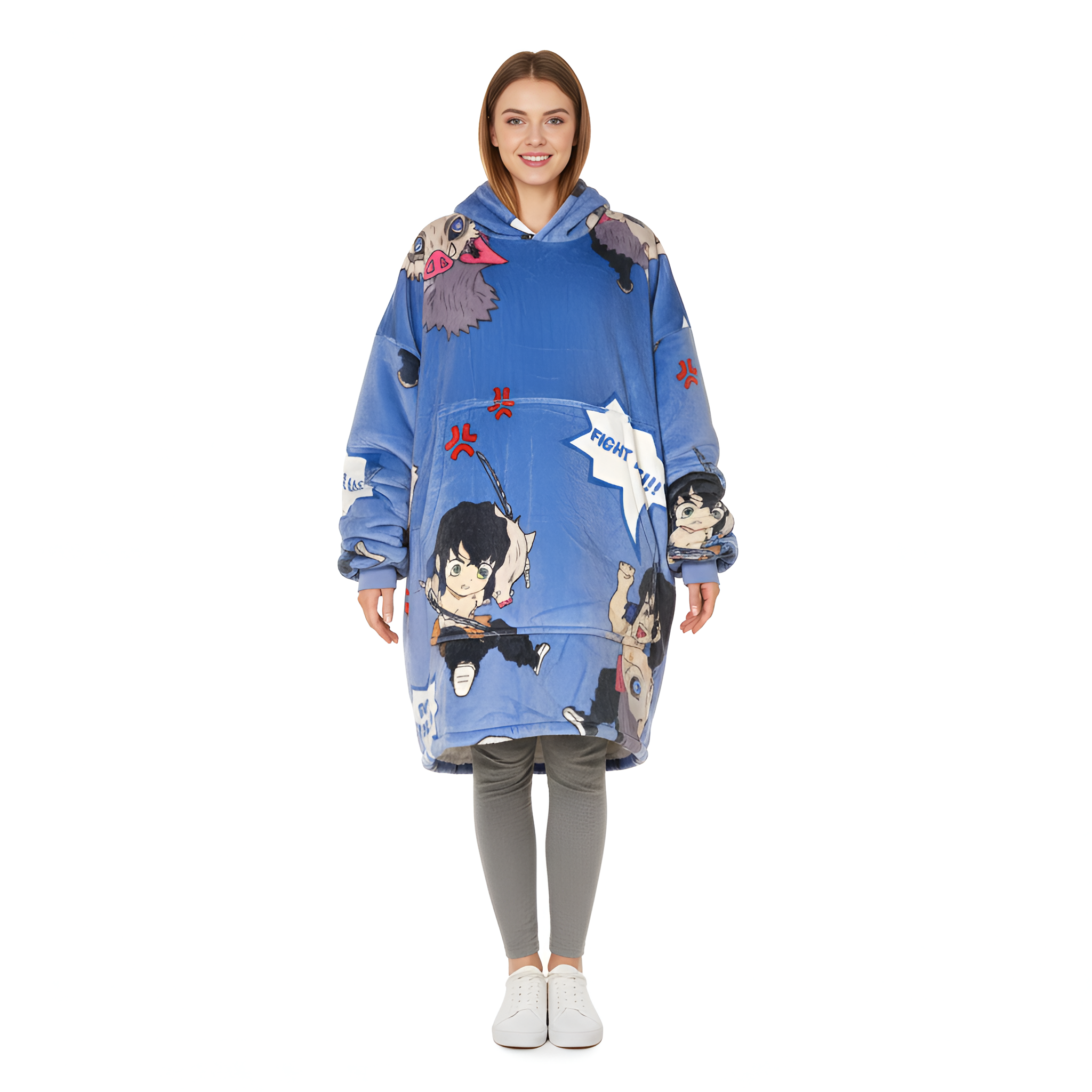 Anime Inspired Cozy Oversized Blanket Hoodie
