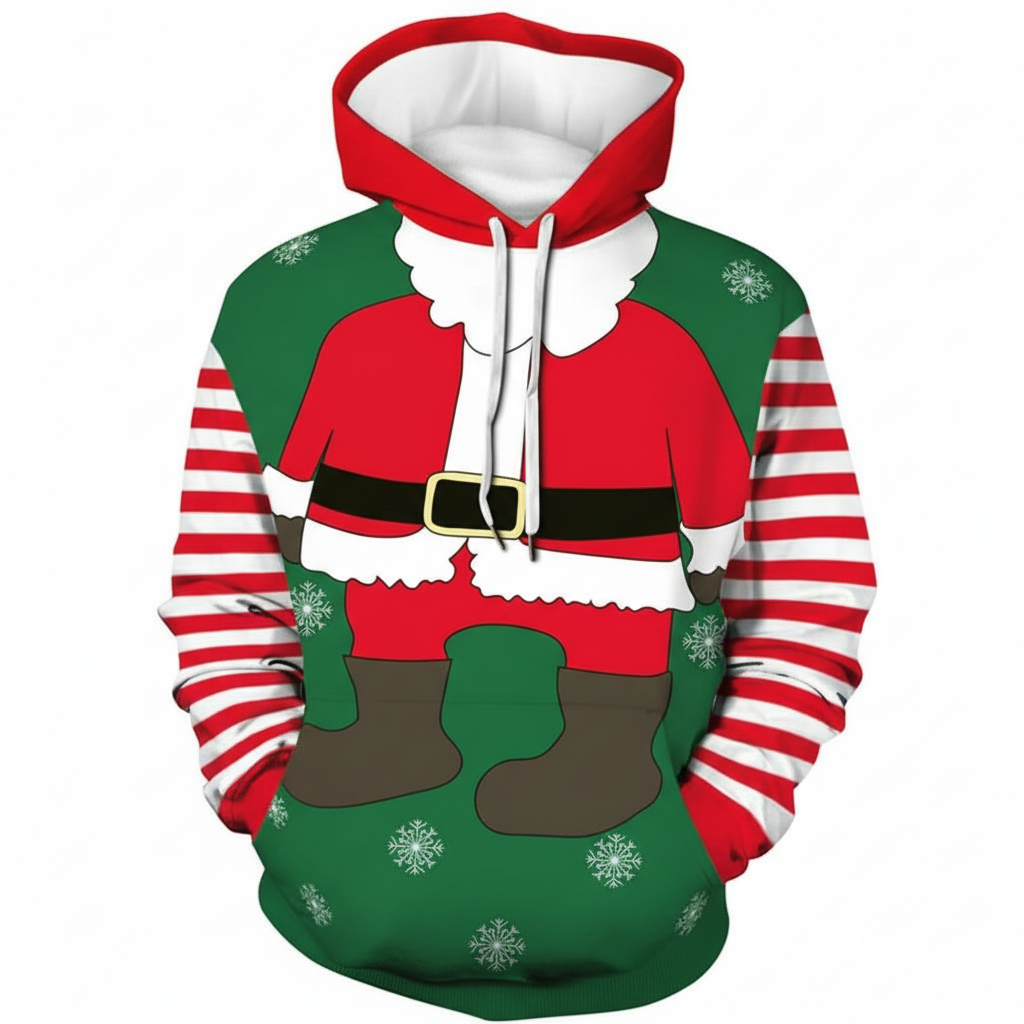 Funny Santa Claus All Over Print Hoodie