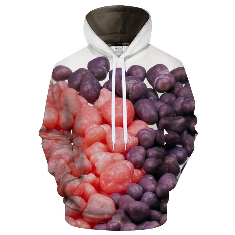 Red And Purple Candy 3D Sweatshirt Hoodie Pullover-My 3D Hoodie