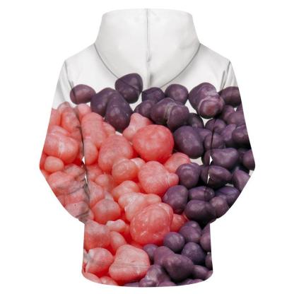 Red And Purple Candy 3D Sweatshirt Hoodie Pullover-My 3D Hoodie