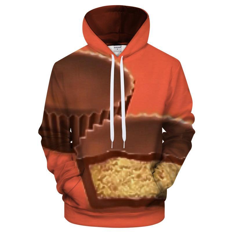 Orange Peanut Butter Cup 3D Sweatshirt Hoodie Pullover-My 3D Hoodie