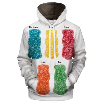Gummy Bear Flavors 3D Sweatshirt Hoodie Pullover-My 3D Hoodie