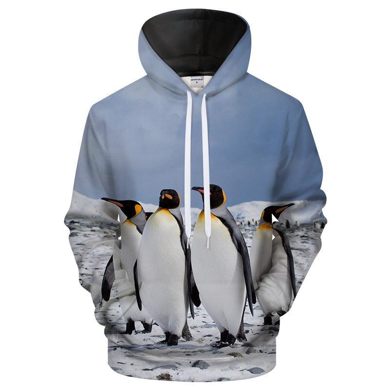 Arctic Penguin 3D Sweatshirt Hoodie Pullover-My 3D Hoodie