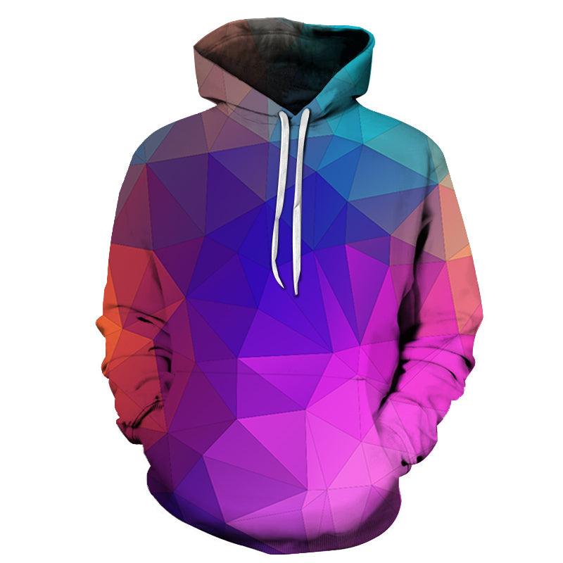 Multicolor Triangle 3D Hoodie-My 3D Hoodie