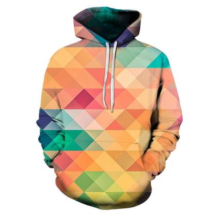 Pastel Geometric 3D - Sweatshirt, Hoodie, Pullover-My 3D Hoodie