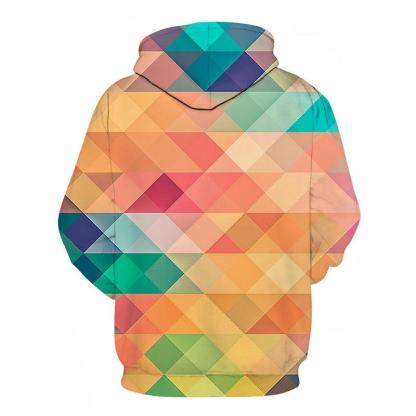 Pastel Geometric 3D - Sweatshirt, Hoodie, Pullover-My 3D Hoodie