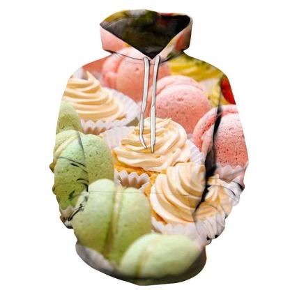 Macarons & Cupcakes 3D - Sweatshirt, Hoodie, Pullover-My 3D Hoodie