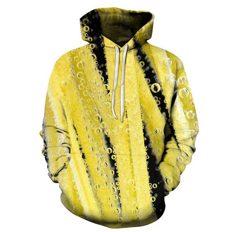 Yellow Soda Bubbles 3D Hoodie-My 3D Hoodie