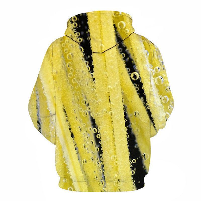Yellow Soda Bubbles 3D Hoodie-My 3D Hoodie