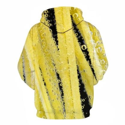 Yellow Soda Bubbles 3D Hoodie-My 3D Hoodie