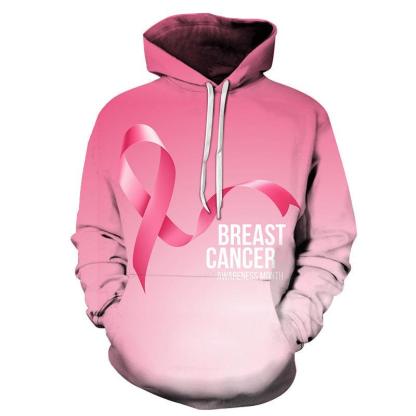 Breast Cancer Ombre Pink 3D - Sweatshirt, Hoodie, Pullover-My 3D Hoodie