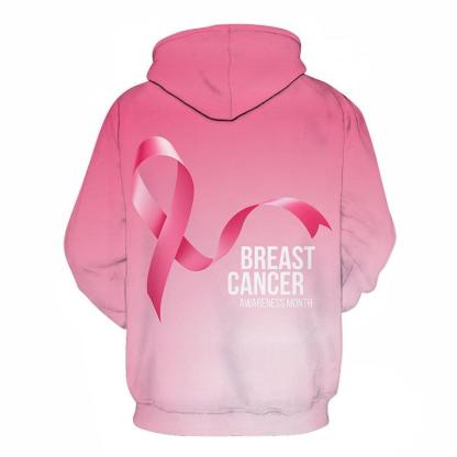 Breast Cancer Ombre Pink 3D - Sweatshirt, Hoodie, Pullover-My 3D Hoodie