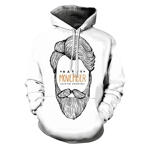 No Shave November 3D Hoodie - Sweatshirt, Hoodie, Pullover-My 3D Hoodie