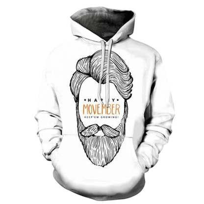 No Shave November 3D Hoodie - Sweatshirt, Hoodie, Pullover-My 3D Hoodie