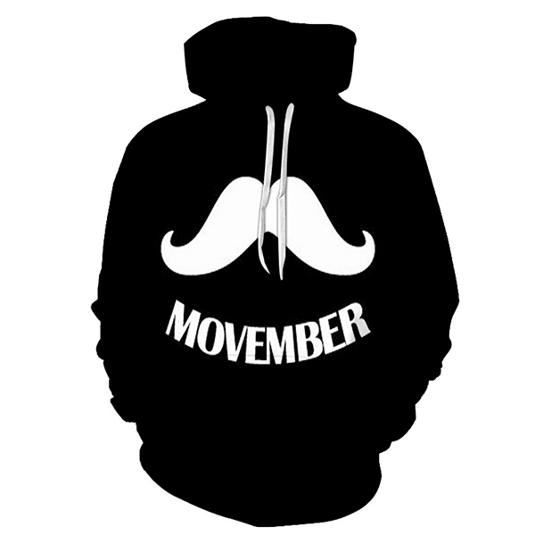 Simply Movember 3D Hoodie- Sweatshirt, Hoodie, Pullover-My 3D Hoodie