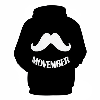Simply Movember 3D Hoodie- Sweatshirt, Hoodie, Pullover-My 3D Hoodie