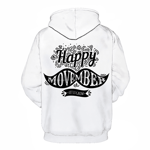 Happy Movember 3D Hoodie - Sweatshirt, Hoodie, Pullover-My 3D Hoodie
