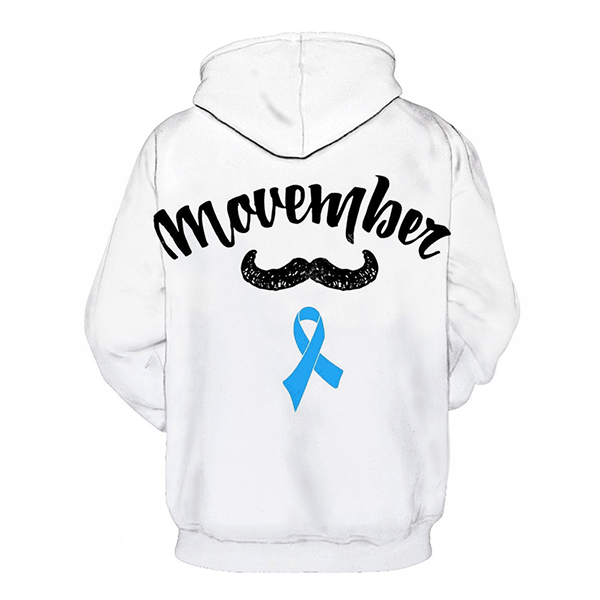 The Blue Ribbon Of Movember - Sweatshirt, Hoodie, Pullover-My 3D Hoodie
