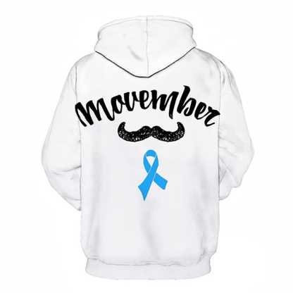 The Blue Ribbon Of Movember - Sweatshirt, Hoodie, Pullover-My 3D Hoodie