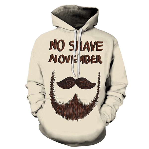 No Shave Brown Beard - Sweatshirt, Hoodie, Pullover-My 3D Hoodie