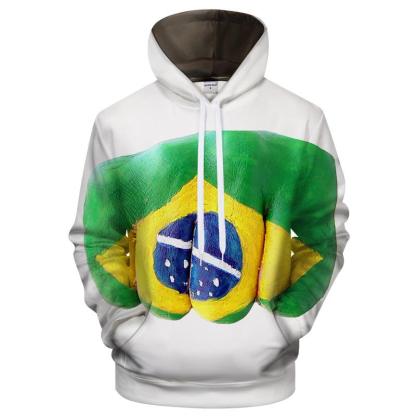 Brazil Props 3D - Sweatshirt, Hoodie, Pullover-My 3D Hoodie