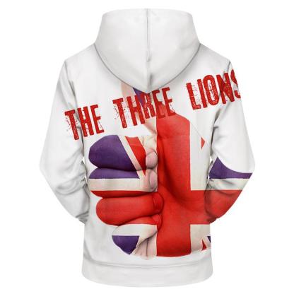 England Three Lions 3D - Sweatshirt, Hoodie, Pullover-My 3D Hoodie