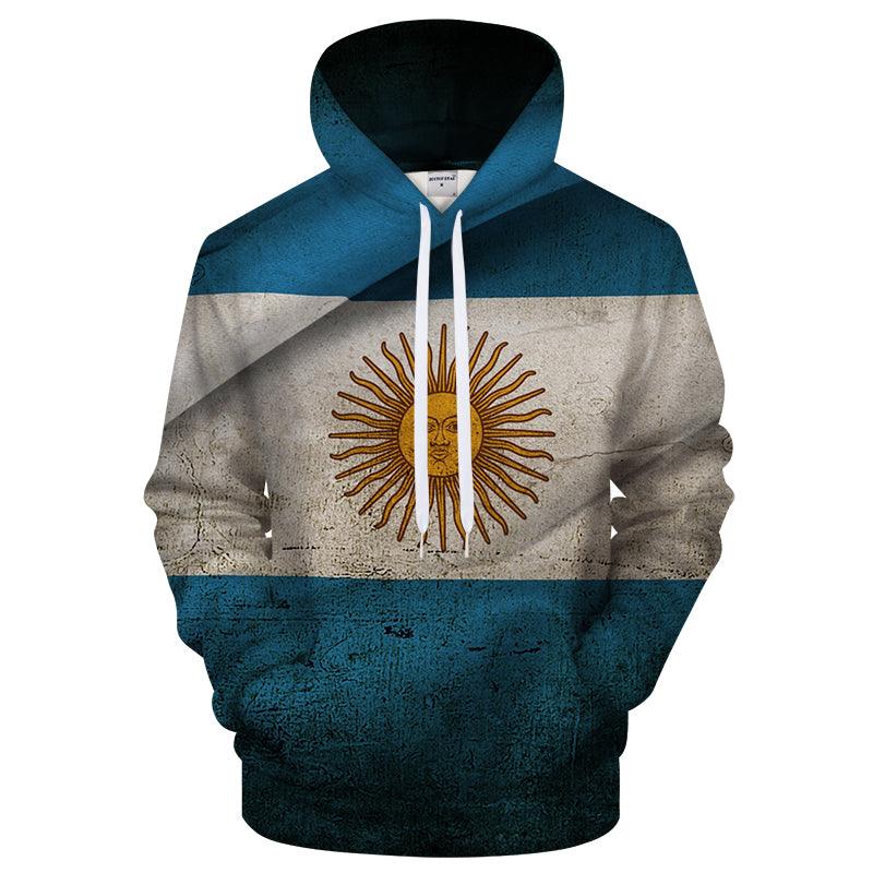 Argentina Flag 3D - Sweatshirt, Hoodie, Pullover-My 3D Hoodie