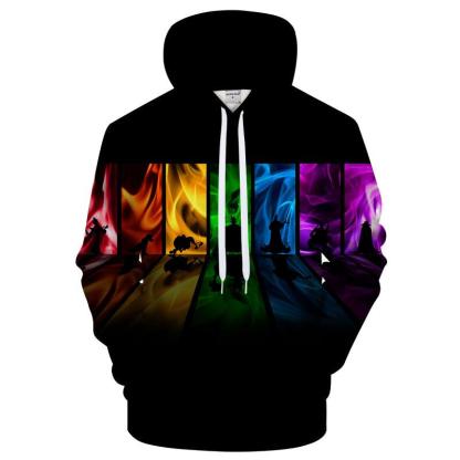 Rainbow Fire Pride 3D Sweatshirt Hoodie Pullover-My 3D Hoodie