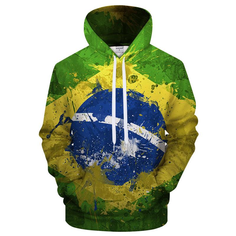 Brazil Flag 3D - Sweatshirt, Hoodie, Pullover-My 3D Hoodie