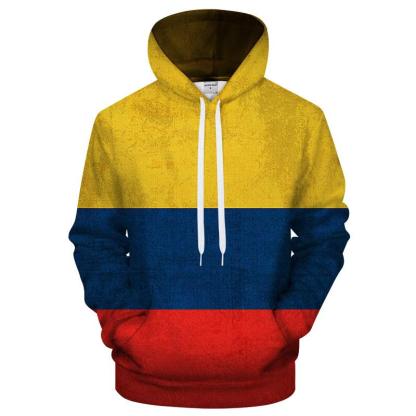 Colombia Flag 3D - Sweatshirt, Hoodie, Pullover-My 3D Hoodie