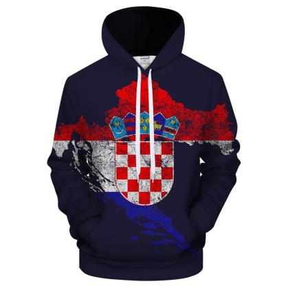 Croatia Flag 3D - Sweatshirt, Hoodie, Pullover-My 3D Hoodie